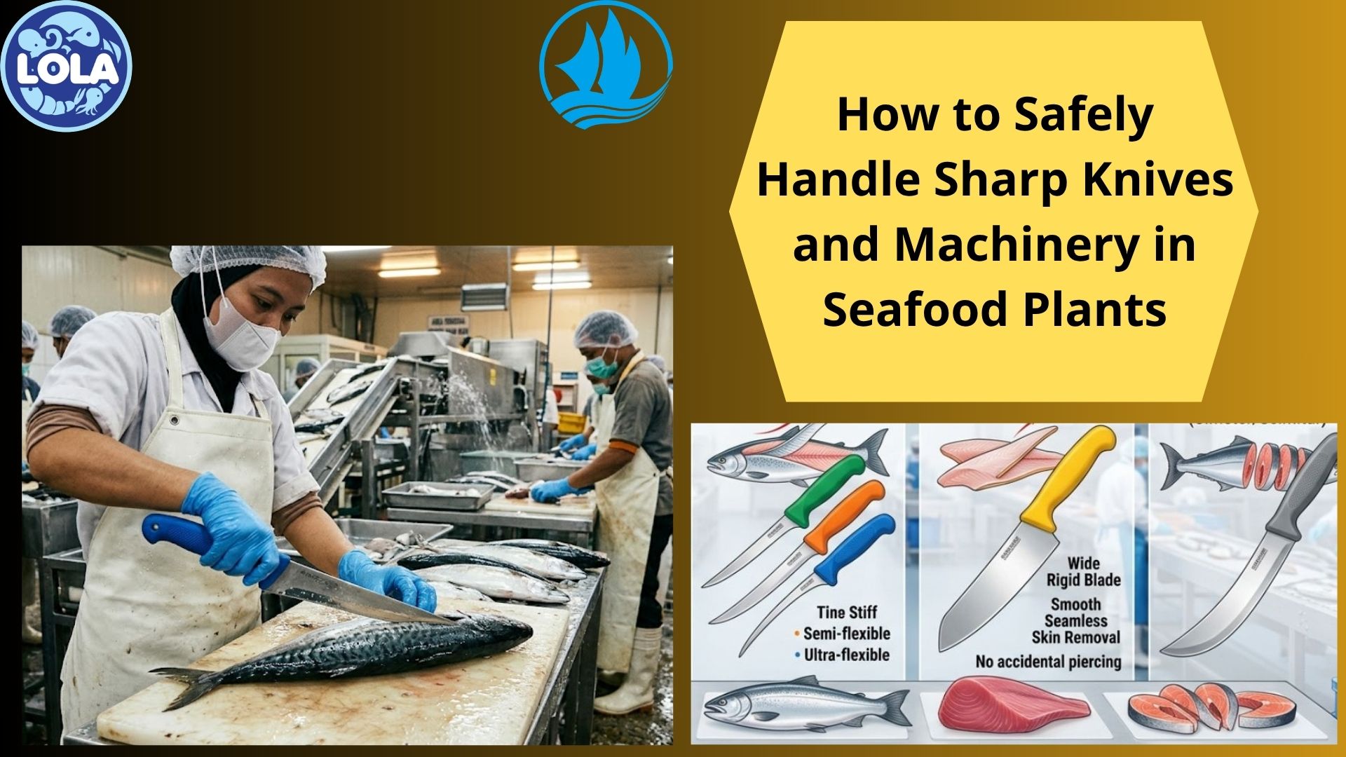 How to Safely Handle Sharp Knives and Machinery in Seafood Plants